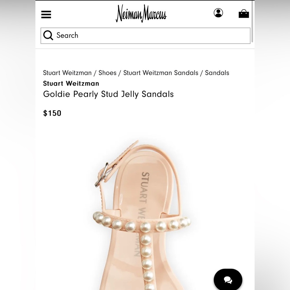 Newest Collection in stores- Stuart Weitzman “Goldie Pearly Stud Jelly Sandals”